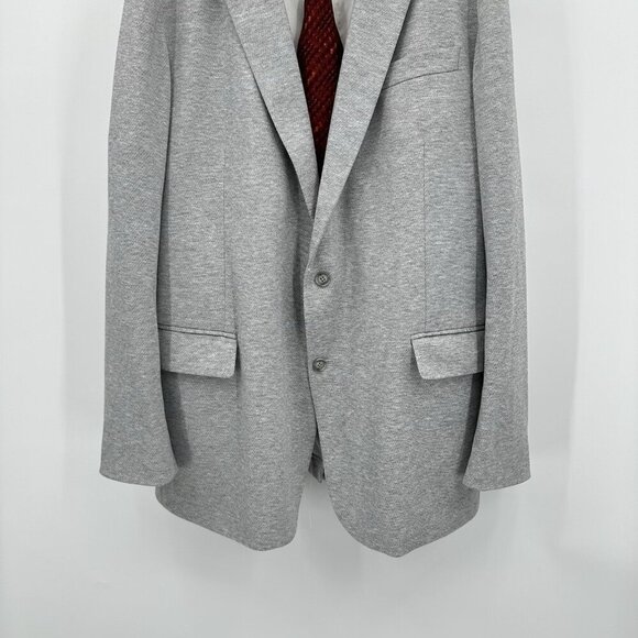 STAFFORD jacket blazer sport coat unlined unstructured classic fit gray 48L - Picture 4 of 10